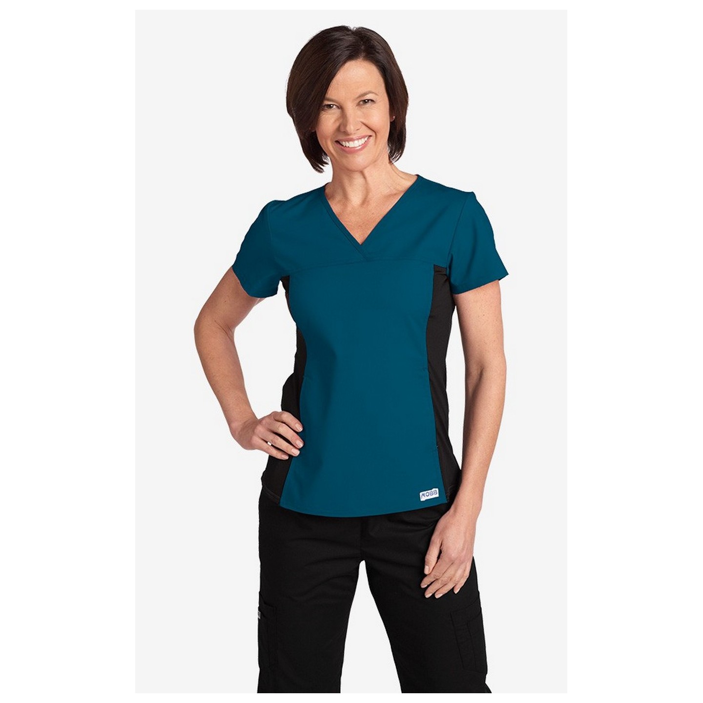 Flexi V-Neck Scrub Top by MOBB - Caribbean (CA)
