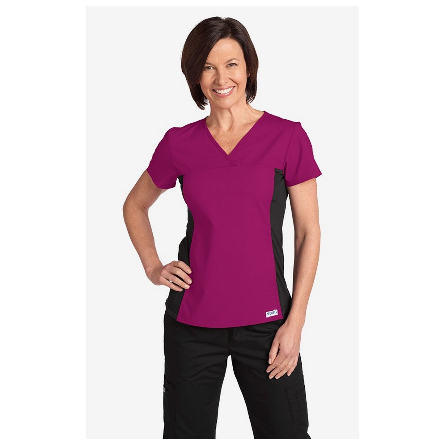 Flexi V-Neck Scrub Top par MOBB - Deep Orchid (DO)