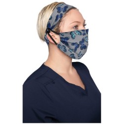 A162 koi Fashion Cloth Mask + Headband Set - Stained Glass Butterfly