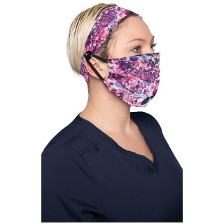 A162 koi Fashion Mask + Headband Set - Splatter Floral