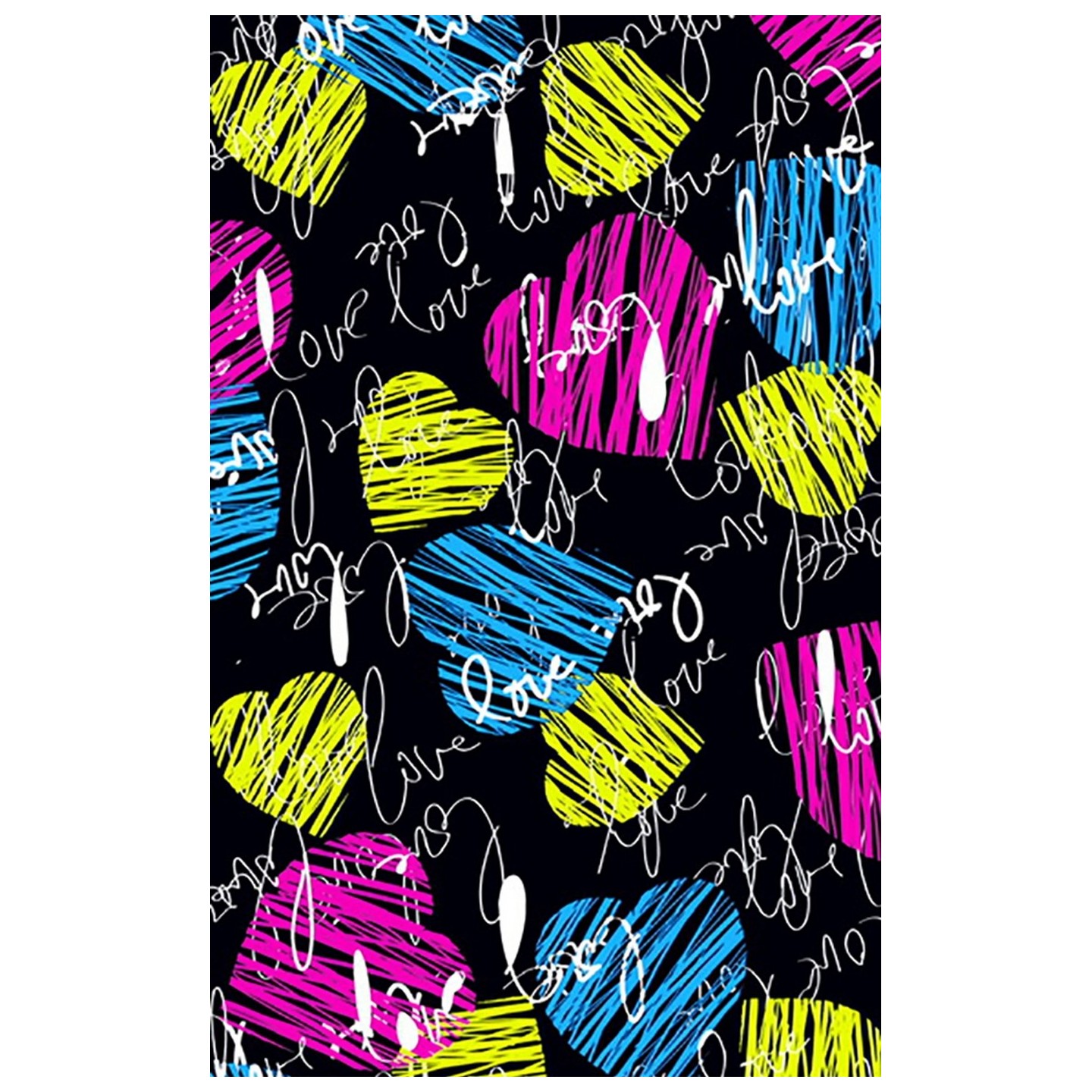 GTCP Zinnia Stretch Unisex Scrub Caps - Print: Colour Hearts