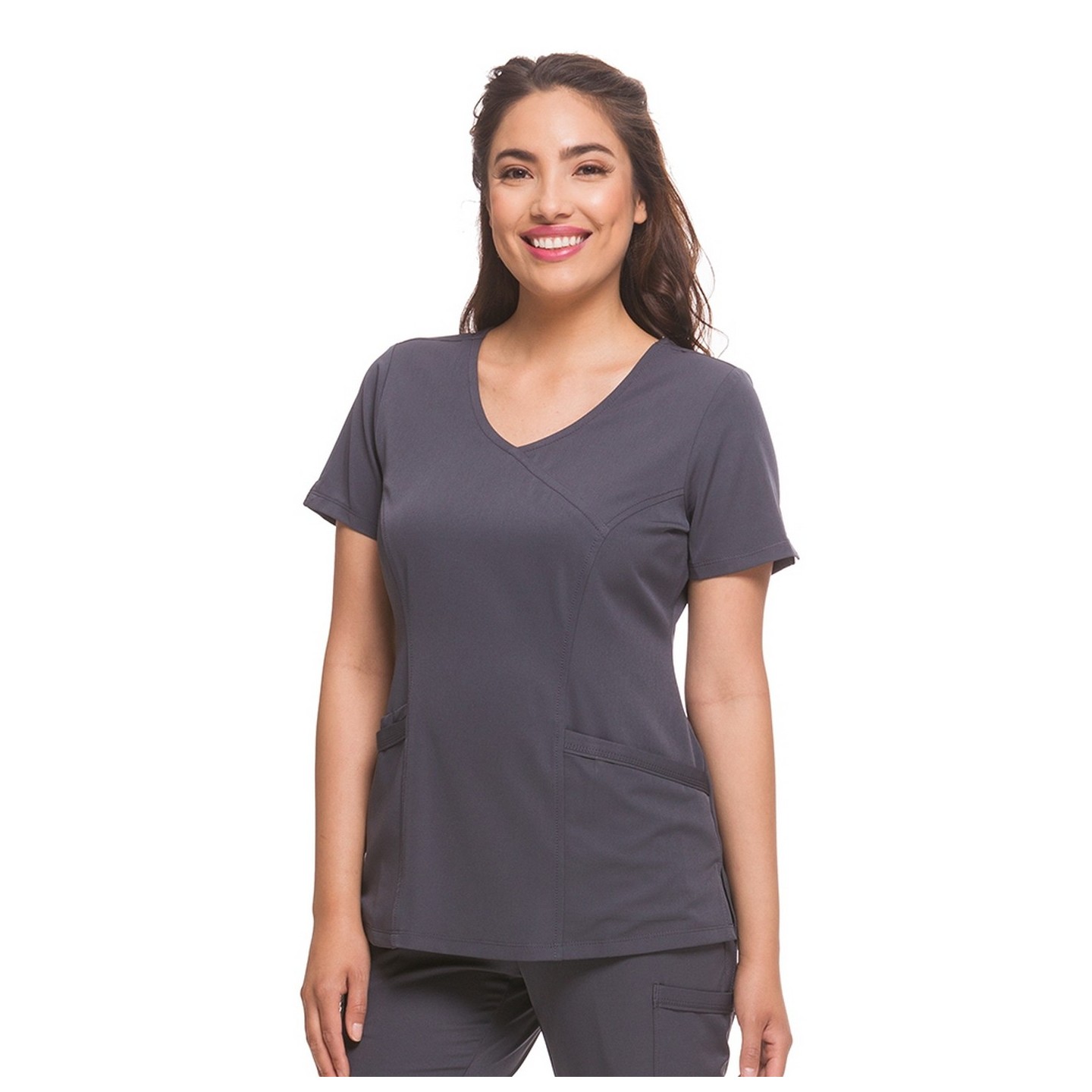 2525 HH Works by Healing Hands Madison Mock Wrap Scrub Top