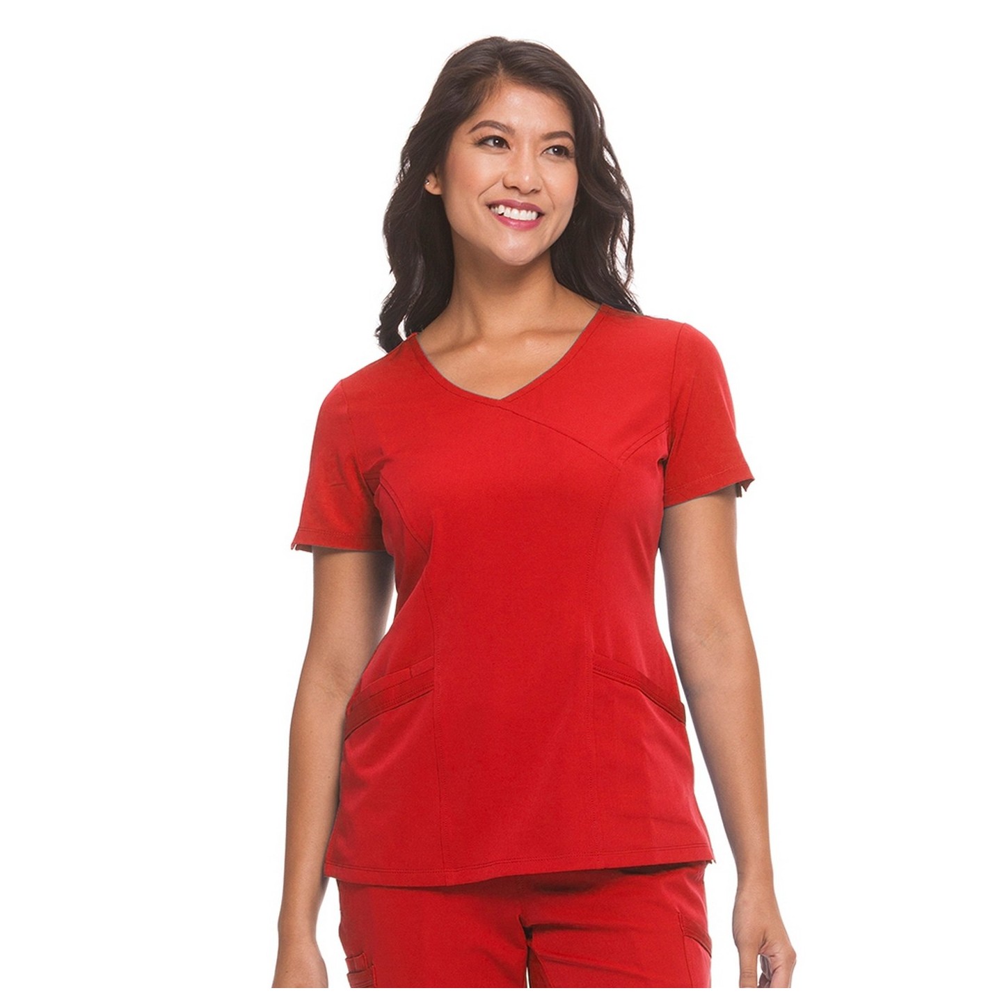 2525 HH Works by Healing Hands Madison Mock Wrap Scrub Top