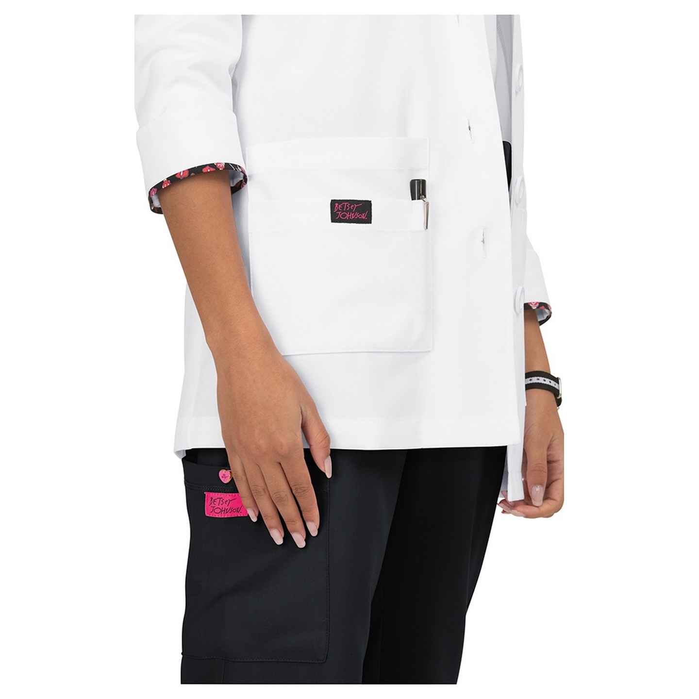 B402 koi Canna Lab Coat Design by Betsey Johnson 