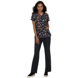 1017TKD Koi Tokidoki Galactic Dreams Y-Neck Print Scrub Top