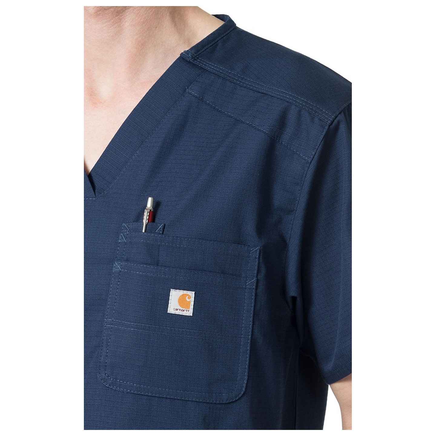 C16418 Carhartt Ripstop Rugged Flex Men's Slim Fit 6 Pocket Scrub Top