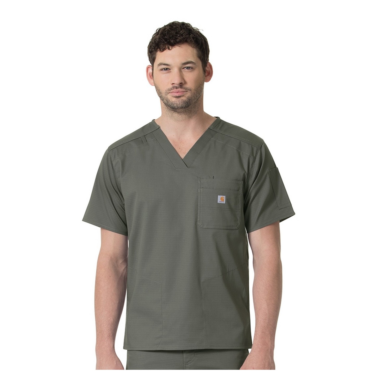 C16418 Carhartt Ripstop Rugged Flex Men's Slim Fit 6 Pocket Scrub Top