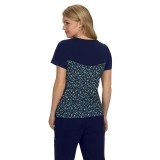 *FINAL SALE B108PR koi Dandelion Top - Ditsy Floral Blue