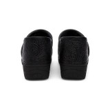 XP 2.0 Black Floral Tooled by Dansko - Slip-resistant Rubber Outsole