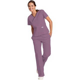 MOBB 323/312 Indigo/Charcoal Two Piece Criss Cross Flip Flap Scrub Set