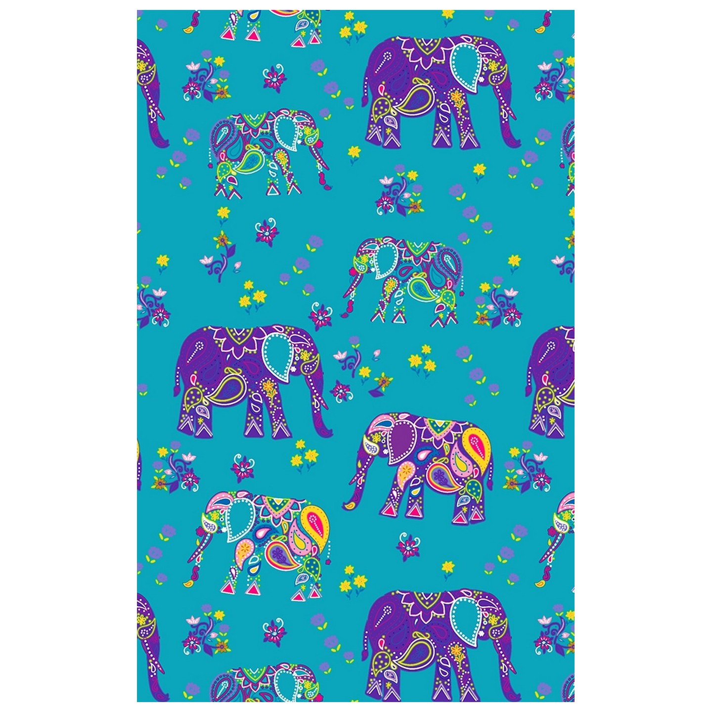 GTCP Zinnia Stretch Unisex Scrub Caps - Print: Boho Elephants