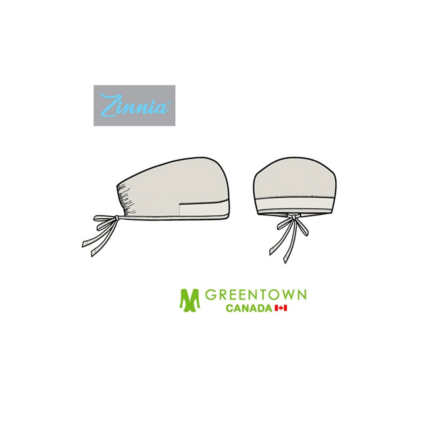 GTCP Zinnia Stretch Unisex Scrub Caps - Print: Boho Elephants