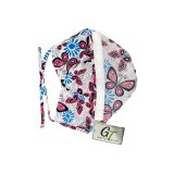 GTCP Zinnia Stretch Scrub Caps - Impression: Butterfly Floral Stamp