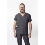 1202 4Flex Unisex V-Neck Scrub Top by Greentown (Men's View)