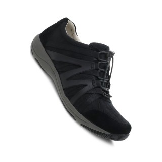 Henriette Black/Black Suede by Dansko - Natural Arch Technology & Stain-protected Leather Uppers