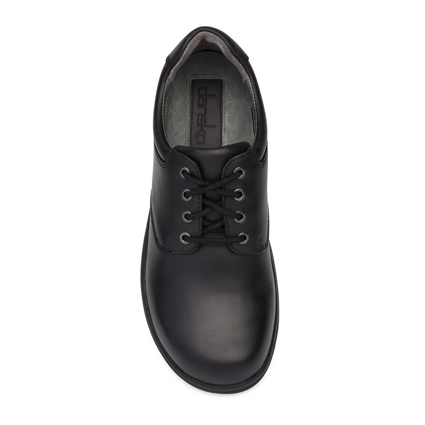 Men's Walker Lace-Up in Black Smooth Leather