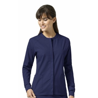 V8102 Vera Bradley Signature Ruth Warm-Up Scrub Jacket With Hidden Pockets - Navy