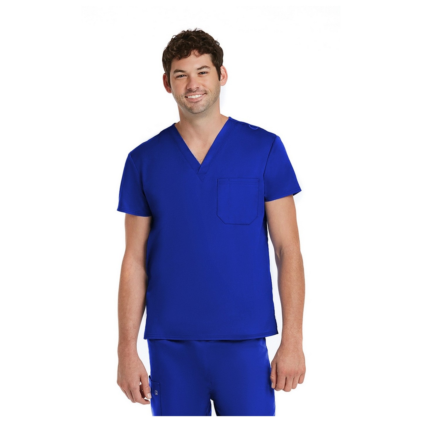 3500 [Matrix Basic] Unisex Basic V-Neck Scrub Top (Men's View)