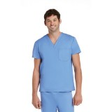 3500 [Matrix Basic] Unisex Basic V-Neck Scrub Top (Men's View)