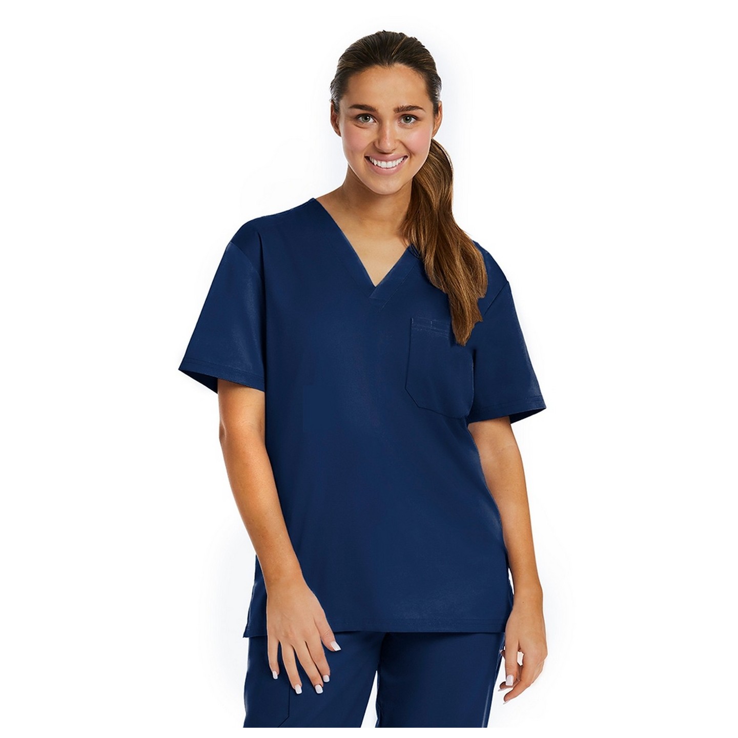 3500 [Matrix Basic] Unisex Basic V-Neck Scrub Top (Women's View)