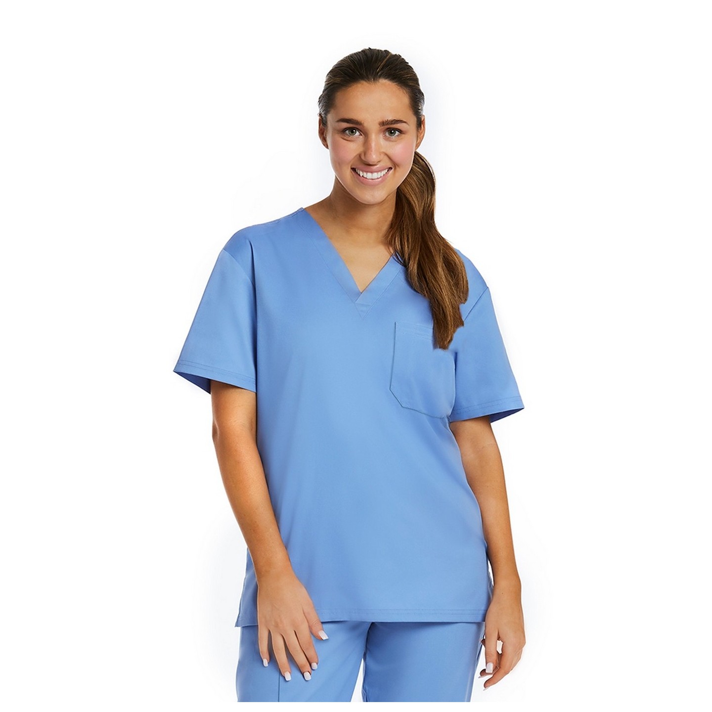 3500 [Matrix Basic] Unisex Basic V-Neck Scrub Top (Women's View)