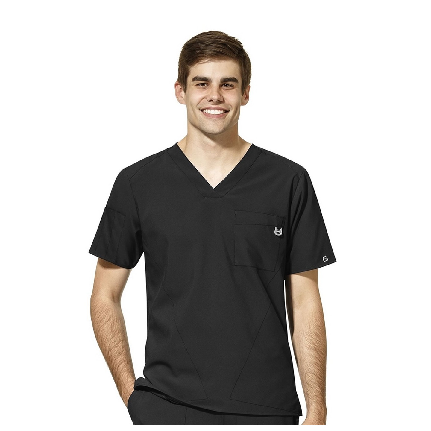 6055 W123 par WonderWink Haut à Col pour Homme