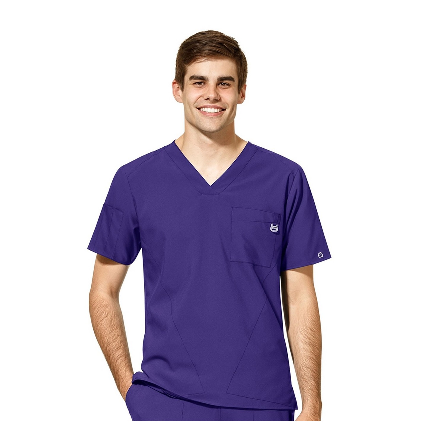 6055 W123 by WonderWink Men's Collar Top