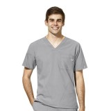 6055 W123 by WonderWink Men's Collar Top