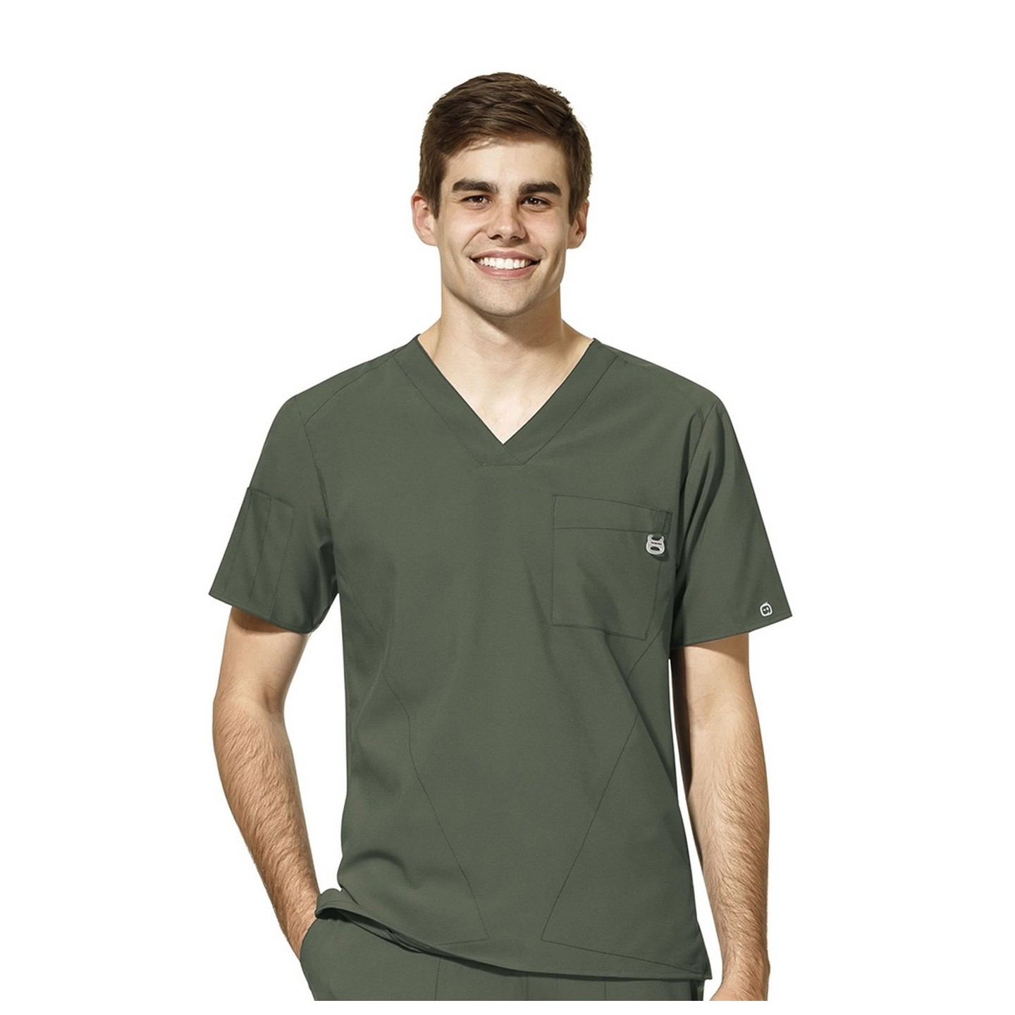 6055 W123 par WonderWink Haut à Col pour Homme