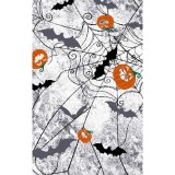 *FINAL SALE 1002PRT Healing Hands Sloan Halloween Black Bouffant Print Scrub Cap