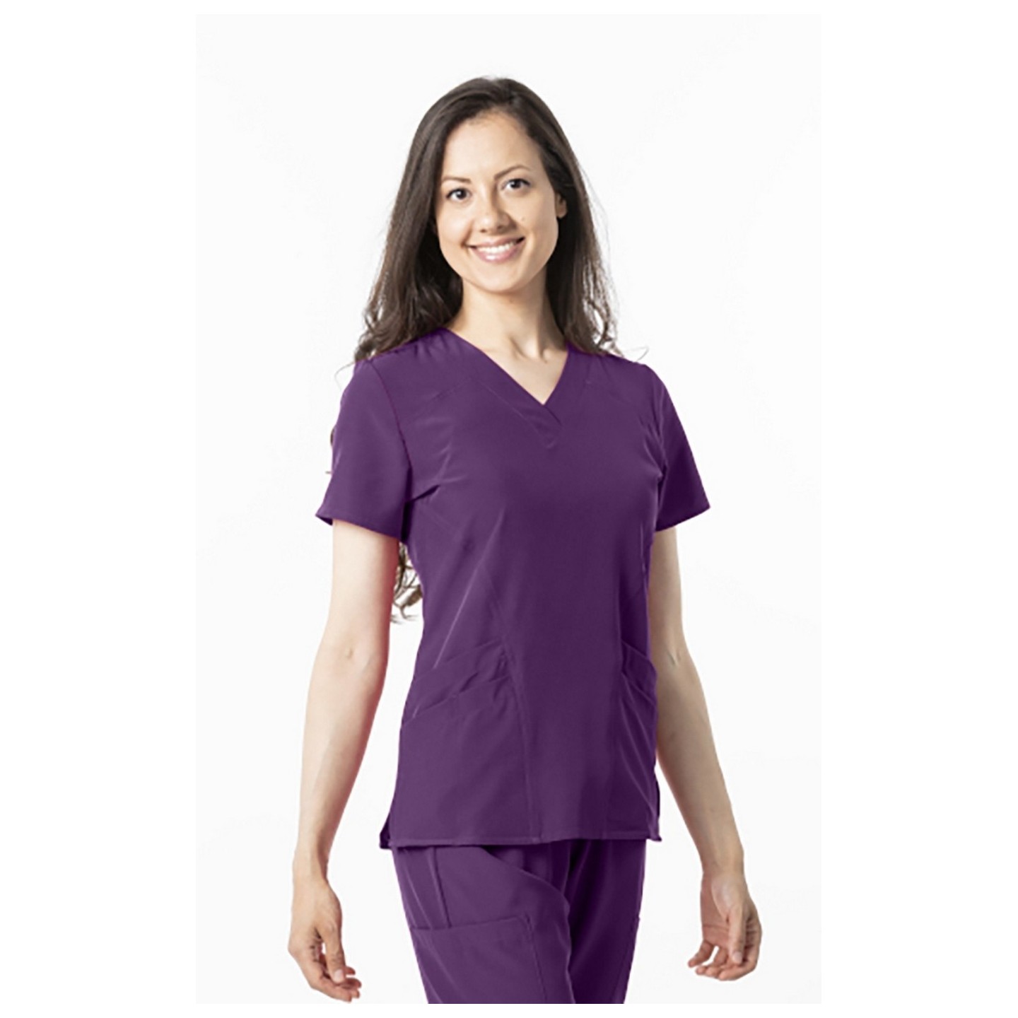 18-1060 Greentown Zinnia Stretch Double Pocket Scrub Top