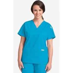 310T MOBB Classic Unisex 3 Pocket Scrub Top (Women's View)