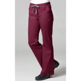 9102 Maevn Blossom - Multi Pocket Fashion Flare Pant - Wine/Silver
