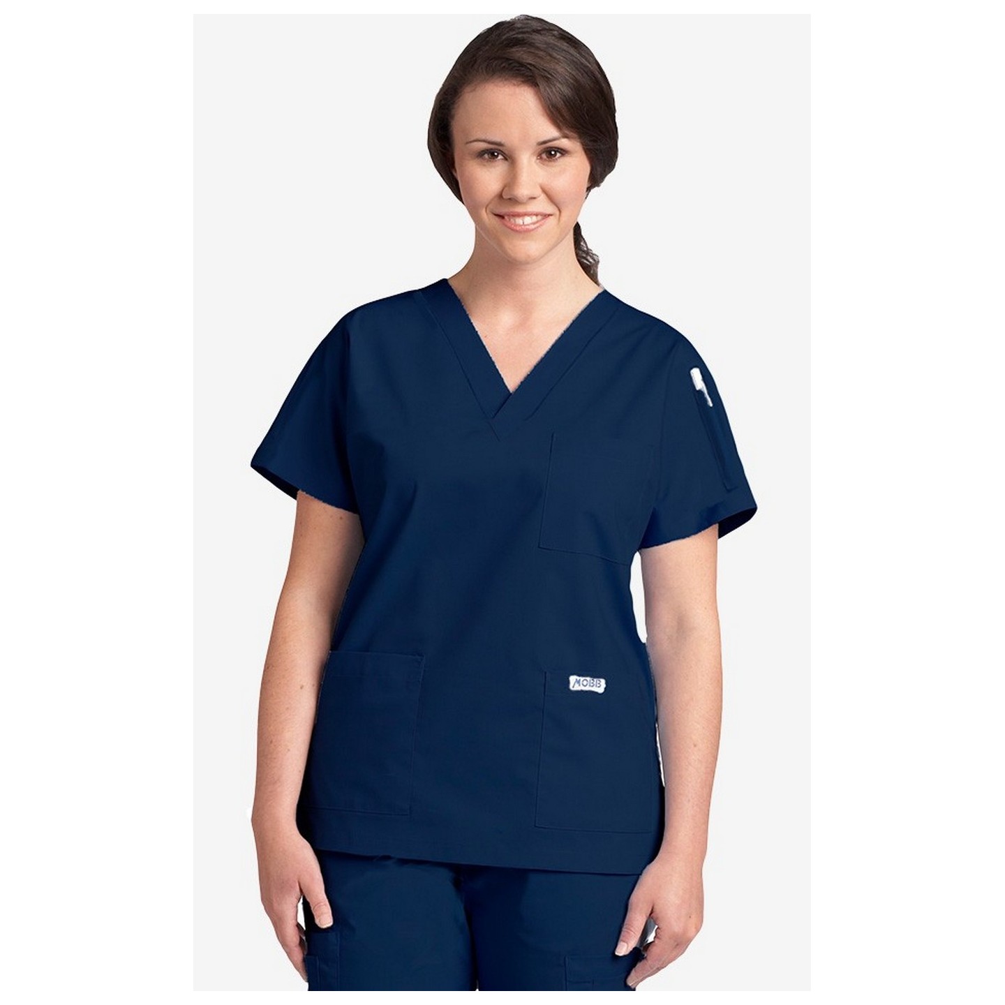 MOBB Classic 3 Pocket Scrub Top - Navy (NN)