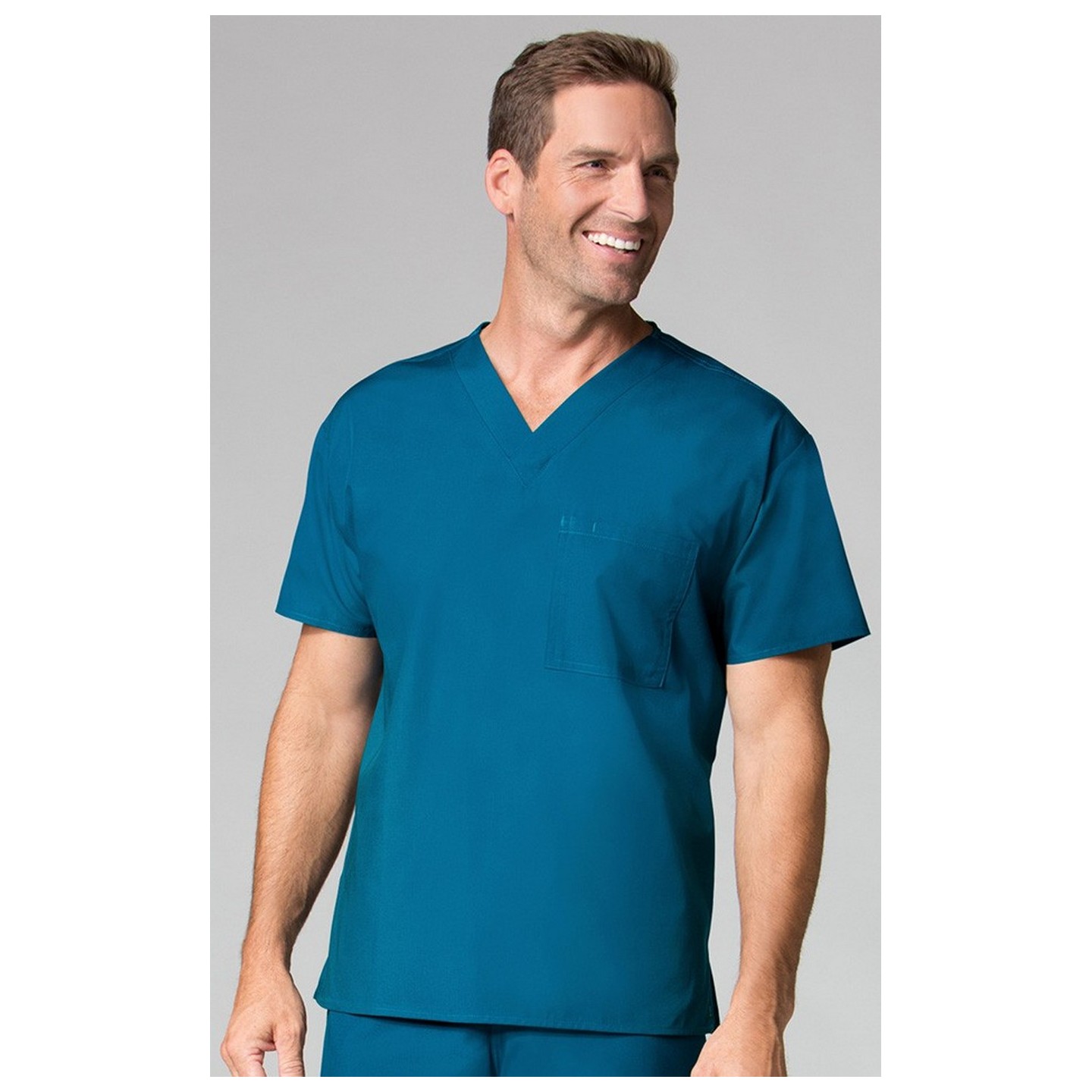 1006 Maevn CORE - Unisex V-Neck Top - Men's View - Caribbean Blue