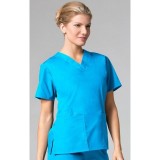 1016 Maevn CORE - 2 Pocket V-Neck Top - Malibu Blue