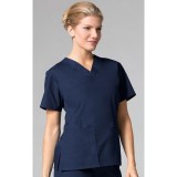 1016 Maevn CORE - 2 Pocket V-Neck Top - Navy
