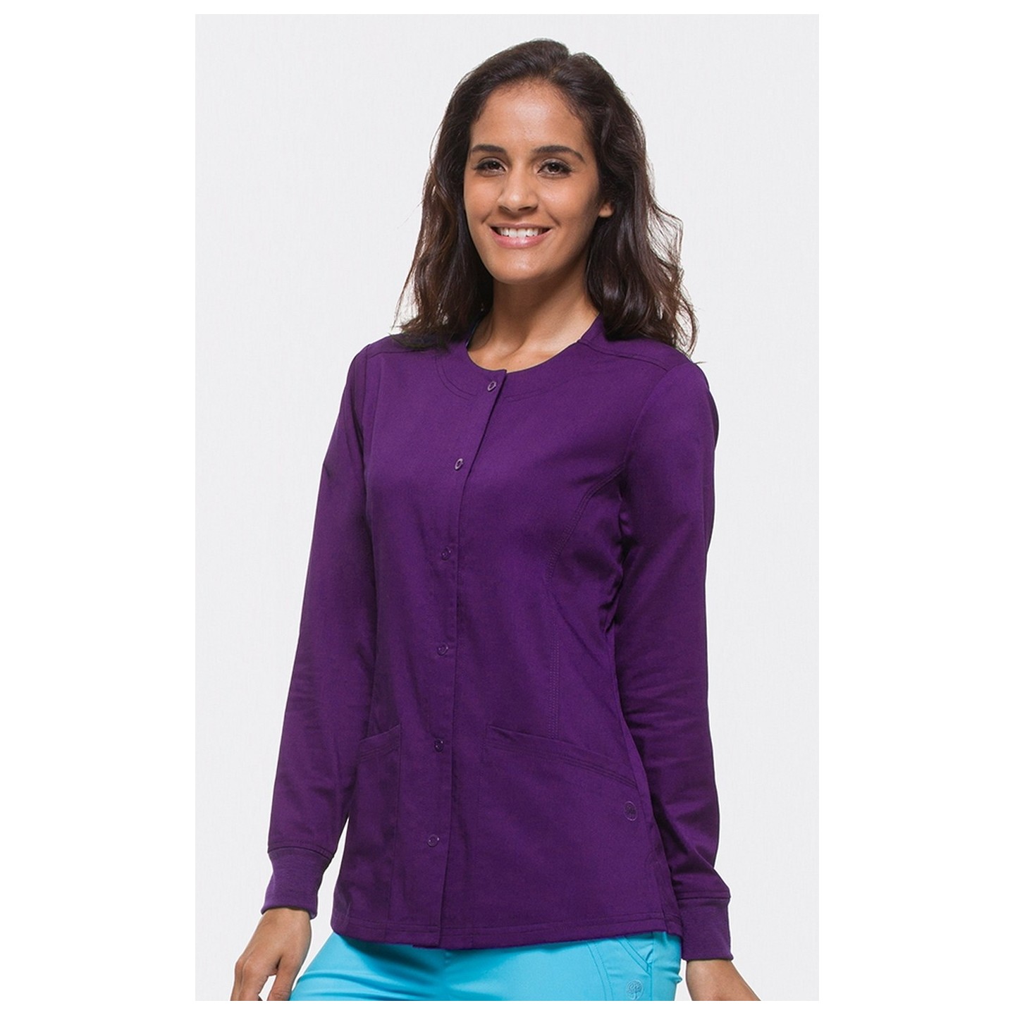 5063 Healing Hands Purple Label Daisy Scrub Jackets With Cell Phone Pocket