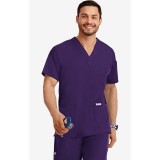 MOBB classique unisexe 3 Pocket Scrub Top (La vue de l'Homme) - Eggplant (EG)