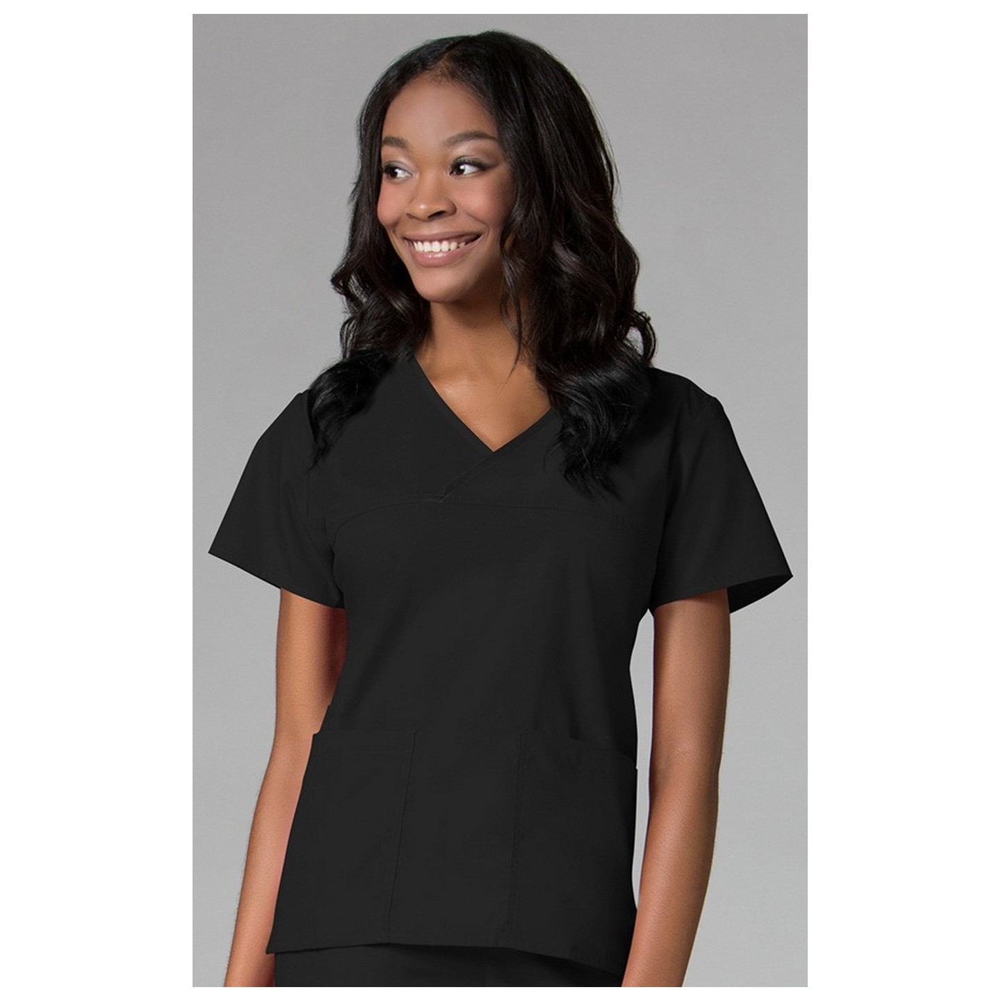 1026 Maevn CORE - Haut Y-cou Mock emballé - Black/Black