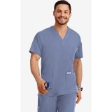 MOBB Classic Unisex 3 Pocket Scrub Top (Men's View) - Postman Blue (PS)