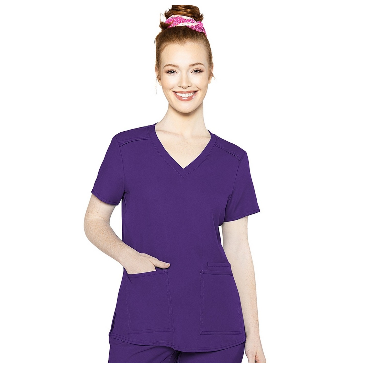 2411 Med Couture Insight 3 Pocket Scrub Top