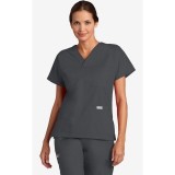V-Neck Three Pocket Dolman Sleeve MOBB Scrub Top - Charcoal (CC)