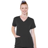 7459 Med Couture Performance Touch V-NECK SHIRTTAIL TOP