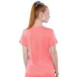 7459 Med Couture Performance Touch V-NECK SHIRTTAIL TOP