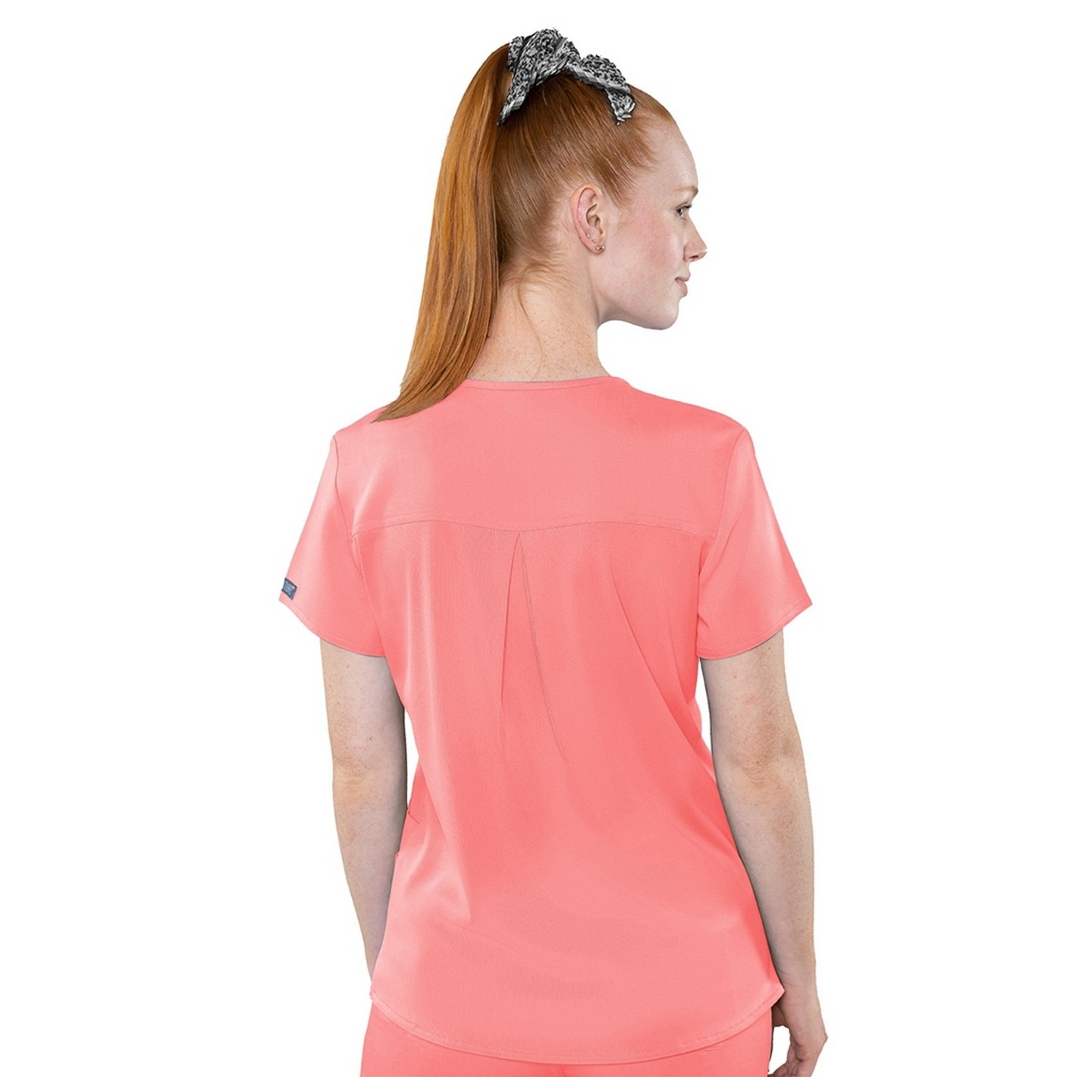 7459 Med Couture Performance Touch V-NECK SHIRTTAIL TOP