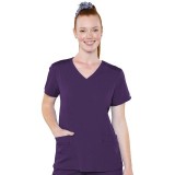7459 Med Couture Performance Touch V-NECK SHIRTTAIL TOP