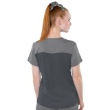 7459 Med Couture Performance Touch V-NECK SHIRTTAIL TOP