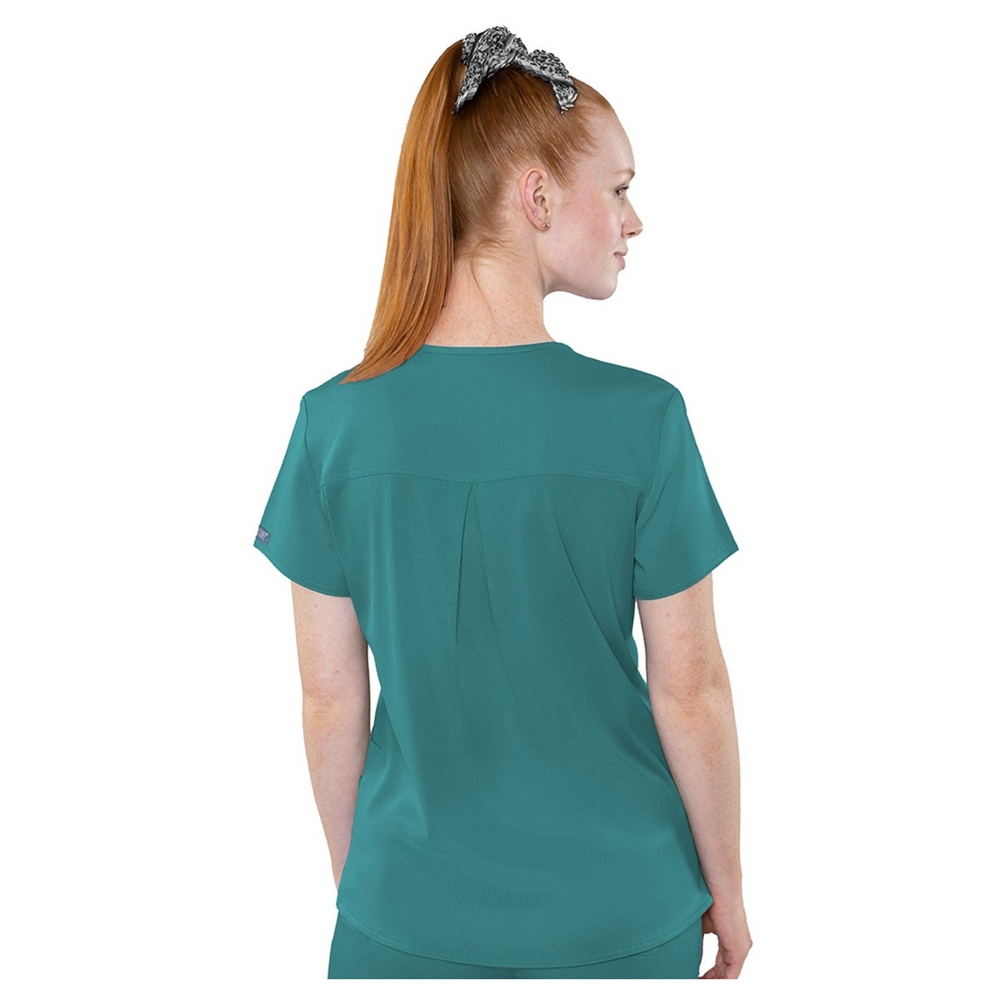 7459 Med Couture Performance Touch V-NECK SHIRTTAIL TOP