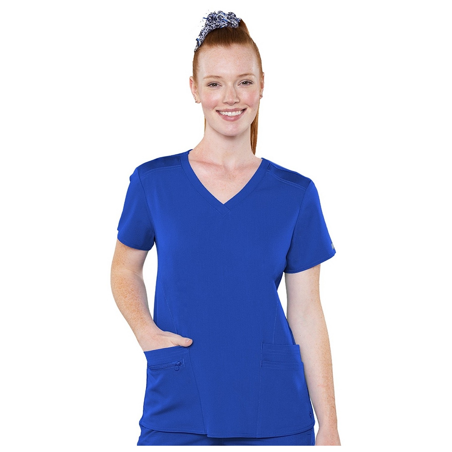 7468 Med Couture Touch V-neck Knit Back Top